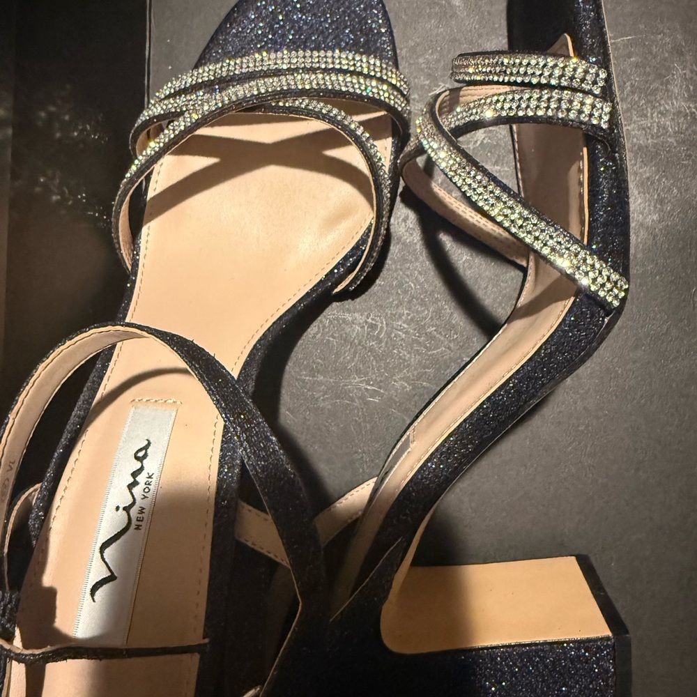 Nina Women's Sparkling Black Heels